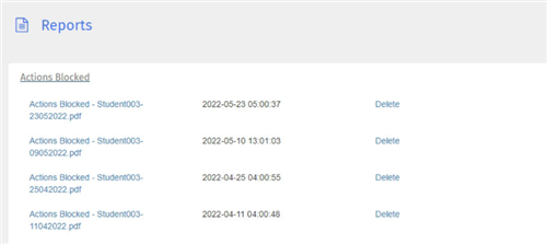 Delete Reports