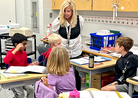 Dr. Kaczkowski with students